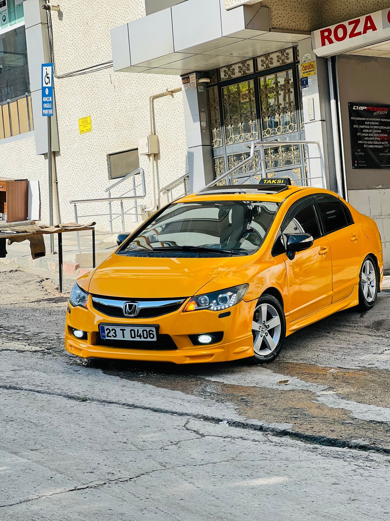 Elazığ Yeni Mahalle Taksi önden gündüz çekimi